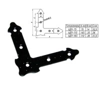 Уголок 110 мм декоративный, прямой, черн. мат. STARFIX