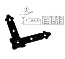 Уголок 110 мм декоративный, прямой, черн. мат. STARFIX