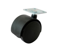 Опора колёсная d-50мм на площадке без фиксатора, пластмасса STARFIX