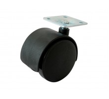 Опора колёсная d-50мм на площадке без фиксатора, пластмасса STARFIX