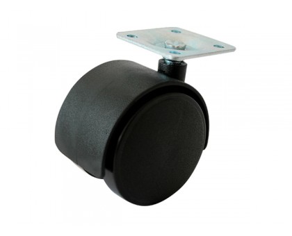 Опора колёсная d-50мм на площадке без фиксатора, пластмасса STARFIX