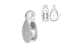 Блок одинарный металл 30 мм STARFIX