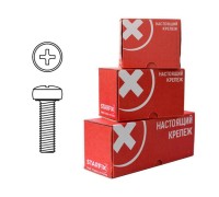 Винт М5х90 мм полусф. головка, цинк, DIN 7985 (50 шт в карт. уп.) STARFIX