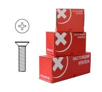 Винт М8х100 мм потай. головка, цинк, DIN 965 (30 шт в карт. уп.) STARFIX