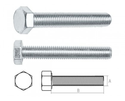 Болт М5х35 мм шестигр., цинк, кл.пр. 5.8, DIN 933 (20 кг) STARFIX
