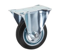 Опора колёсная d-75мм неповоротная, резиновая STARFIX