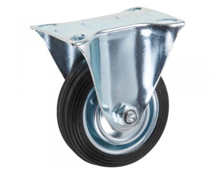 Опора колёсная d-75мм неповоротная, резиновая STARFIX