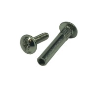 Винт-стяжка мебельный М4х27 мм никелированный (10 шт в зип-локе) STARFIX