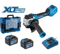 Аккум. углошлифмашина BULL CSG 1812-1 SR Xcase XLTpro 2x6 Ач БЕСЩЕТ, 125 мм, рег. об., 10 000 об/мин