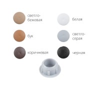 Заглушка под отверстие, декоративная 16 мм черная (30 шт в зип-локе) STARFIX