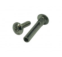 Винт-стяжка мебельный М6х29 мм никелированный (10 шт в зип-локе) STARFIX