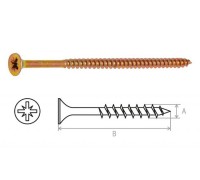 Шуруп универсальный 4.0х80 мм желтый цинк (2000 шт в коробе) STARFIX