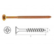 Шуруп универсальный 4.0х80 мм желтый цинк (2000 шт в коробе) STARFIX