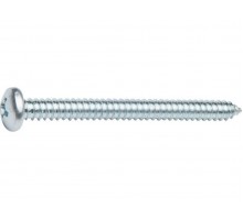 Шуруп 6.3х80 мм полусф. головка, белый цинк, острый, DIN 7981 (100 шт в карт. уп.) STARFIX