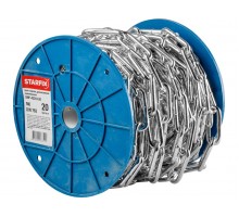 Цепь сварная длиннозвенная, оцинк. М6 DIN 763 (бухта 20 м) STARFIX
