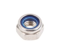 Гайка М6 со стопорным кольцом, нерж.сталь (А2), DIN 985 (500 шт в уп.) (STARFIX)