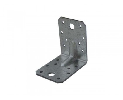 Уголок крепежный усиленный 53х65х65 мм  1.8 мм белый цинк STARFIX