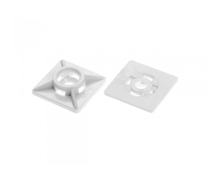 Площадка для хомут-стяжки 19х19 мм белая (1000 шт в пакете) (STARFIX)