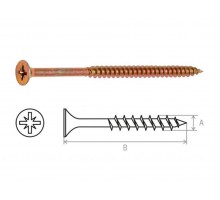 Шуруп универсальный 5.0х90 мм желтый цинк (200 шт в карт. уп.) STARFIX