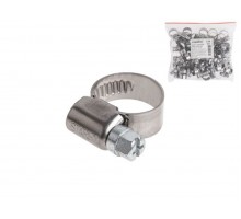 Хомут червячный 16-27 мм, нерж.сталь (W2) (50 шт в пакете) STARFIX