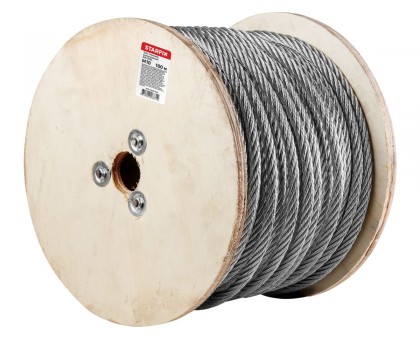 Трос стальной, оцинк. М10 DIN 3055 (бухта 100 м) STARFIX