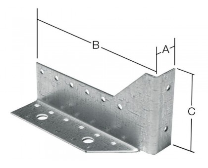 Опора балки левая 25х140х76 мм UOB L белый цинк STARFIX