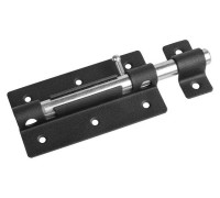 Задвижка дверная 120 мм ЗД-09, черная STARFIX