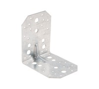 Уголок крепежный усиленный 100х130х130 мм C 2.0 мм белый цинк STARFIX