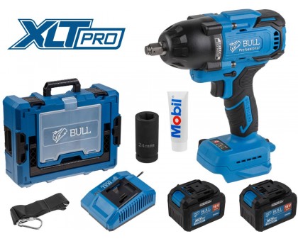 Аккум. ударный гайковерт BULL SC 1807 Xcase, XLTpro, БЕСЩЕТ., 18 В, 750 Н*м, 1/2", 2х6 А*ч, з/у 6 А