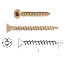 Шуруп универсальный 3.5х25 мм желтый цинк (20000 шт в коробе) STARFIX