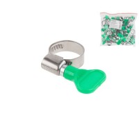 Хомут червячный с ключом "бабочка" 12-20 мм, нерж.сталь W2 (50 шт в пакете) STARFIX