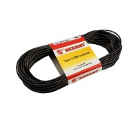 Трос стальной в ПВХ оплетке d=2,5 мм, черный ( моток 20 м)  REXANT