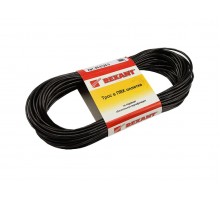 Трос стальной в ПВХ оплетке d=2,5 мм, черный ( моток 20 м)  REXANT