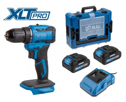 Аккум. дрель-шуруповерт BULL SR 1804 Xcase XLTpro БЕСЩЕТ., Импульс., 18 В, 45 Н*м, 2х2 А*ч, з/у 2 А