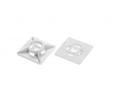 Площадка для хомут-стяжки 19х19 мм белая (100 шт в пласт. конт.) STARFIX