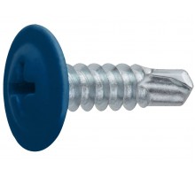 Саморез 4.2х16 мм с прессшайбой, цинк, со сверлом, RAL 5005 (14000 шт в коробе) STARFIX (цвет ультрамариново-синий)