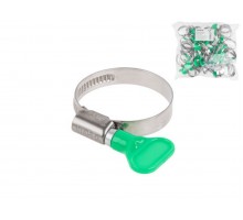 Хомут червячный с ключом "бабочка" 30-45 мм, нерж.сталь W2 (50 шт в пакете) STARFIX