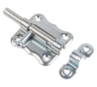 Шпингалет 50 мм фигурный ЗТ2, белый цинк STARFIX