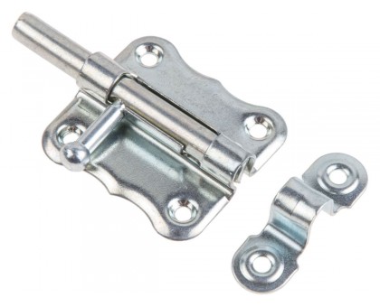 Шпингалет 50 мм фигурный ЗТ2, белый цинк STARFIX