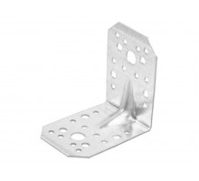 Уголок крепежный усиленный 65х90х90 мм С 2.0 мм белый цинк STARFIX