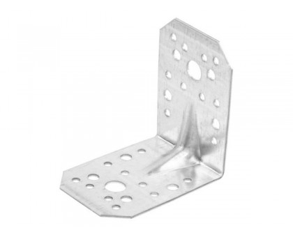 Уголок крепежный усиленный 65х90х90 мм С 2.0 мм белый цинк STARFIX