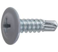 Саморез 4.2х19 мм с прессшайбой, цинк, со сверлом, RAL 7004 (12000 шт в коробе) STARFIX (цвет сигнальный серый)