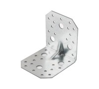 Уголок крепежный усиленный 90х100х100 мм С 2.0 мм белый цинк STARFIX