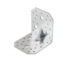 Уголок крепежный усиленный 90х100х100 мм С 2.0 мм белый цинк STARFIX