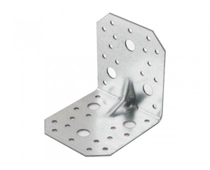 Уголок крепежный усиленный 90х100х100 мм С 2.0 мм белый цинк STARFIX