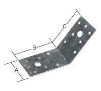 Уголок крепежный под 135 градусов 35х50х50 мм KUS белый цинк STARFIX