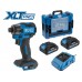 Аккум. ударный гайковерт/винтоверт BULL CID 2218 Xcase, XLTpro, SET, БЕСЩЕТ., 18 В, 220 Н*м, 2х4 А*ч