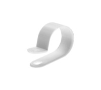 Серьга для кабеля 20 мм белая (50 шт в карт. уп.) STARFIX