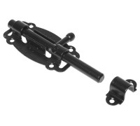 Задвижка дверная 100 мм круглая, черн.мат. STARFIX