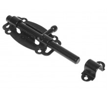 Задвижка дверная 100 мм круглая, черн.мат. STARFIX